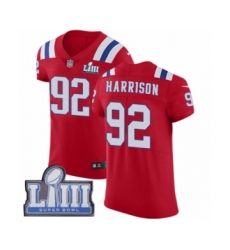 Men's Nike New England Patriots #92 James Harrison Red Alternate Vapor Untouchable Elite Player Super Bowl LIII Bound NFL Jersey