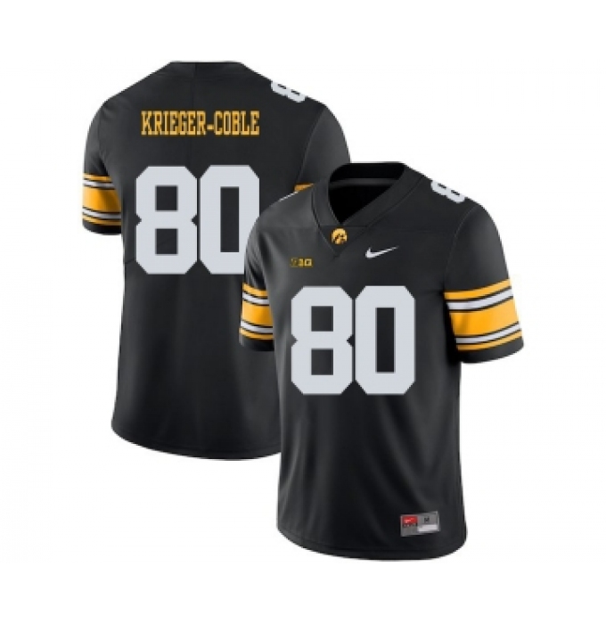 Iowa Hawkeyes 80 Henry Krieger-Coble Black College Football Jersey