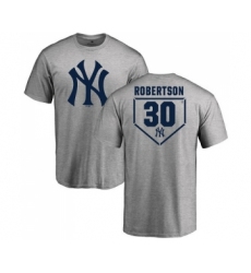 MLB Nike New York Yankees #30 David Robertson Gray RBI T-Shirt