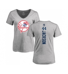 MLB Women's Nike New York Yankees #44 Reggie Jackson Ash Backer T-Shirt