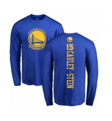 Basketball Golden State Warriors #15 Willie Cauley-Stein Royal Blue Backer Long Sleeve T-Shirt