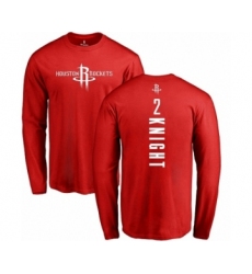 NBA Nike Houston Rockets #2 Brandon Knight Red Backer Long Sleeve T-Shirt