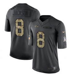 Men's Nike Baltimore Ravens #8 Lamar Jackson Limited Black 2016 Salute to Service NFL Jersey Men's Nike Baltimore Ravens #8 Lamar Jackson Limited Black 2016 Salute to Service NFL Jersey
