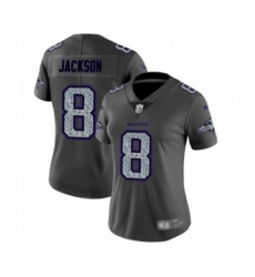 Women's Baltimore Ravens #8 Lamar Jackson Limited Gray Static Fashion Football Jersey Women's Baltimore Ravens #8 Lamar Jackson Limited Gray Static Fashion Football Jersey