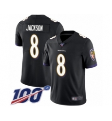 Youth Nike Baltimore Ravens #8 Lamar Jackson Black Alternate Vapor Untouchable Limited Player 100th Season NFL Jersey Youth Nike Baltimore Ravens #8 Lamar Jackson Black Alternate Vapor Untouchable Limited Player 100th Season NFL Jersey