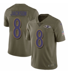 Youth Nike Baltimore Ravens #8 Lamar Jackson Limited Olive 2017 Salute to Service NFL Jersey Youth Nike Baltimore Ravens #8 Lamar Jackson Limited Olive 2017 Salute to Service NFL Jersey