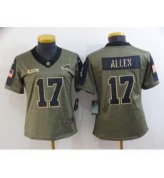 Women's Buffalo Bills #17 Josh Allen Nike Olive 2021 Salute To Service Limited Player Jersey