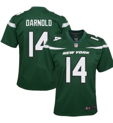 Youth New York Jets #14 Sam Darnold Game Jersey - Green