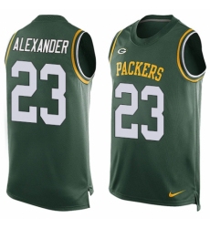 Men's Nike Green Bay Packers #23 Jaire Alexander Limited Green Player Name & Number Tank Top NFL Jersey