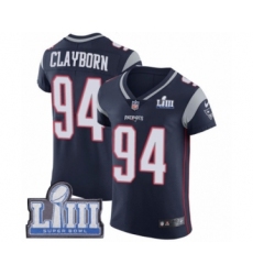 Men's Nike New England Patriots #94 Adrian Clayborn Navy Blue Team Color Vapor Untouchable Elite Player Super Bowl LIII Bound NFL Jersey