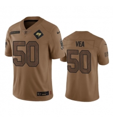 Men's Tampa Bay Buccaneers #50 Vita Vea 2023 Brown Salute To Service Limited Football Stitched Jersey