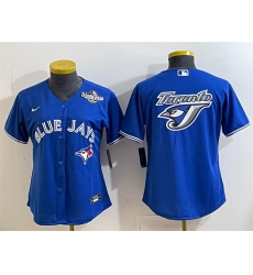 Women's Toronto Blue Jays Team Big Logo Royal 2025 World Series Cool Base Stitched Baseball Jersey(Run Small)