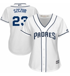 Women's Majestic San Diego Padres #23 Matt Szczur Authentic White Home Cool Base MLB Jersey