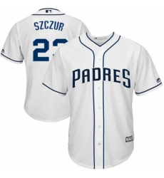 Youth Majestic San Diego Padres #23 Matt Szczur Replica White Home Cool Base MLB Jersey