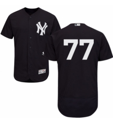 Men's Majestic New York Yankees #77 Clint Frazier Navy Blue Alternate Flex Base Authentic Collection MLB Jersey