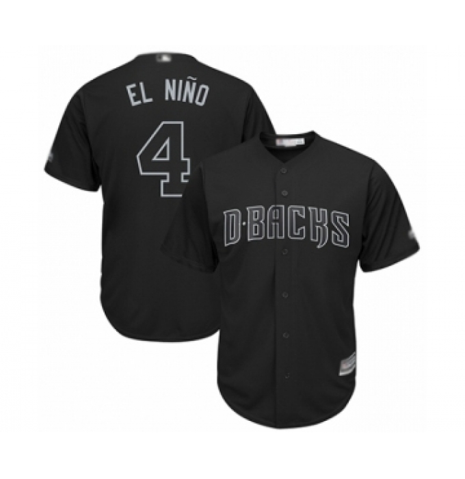 Men's Arizona Diamondbacks #4 Ketel Marte  El Nino  Authentic Black 2019 Players Weekend Baseball Jersey