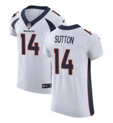 Men's Nike Denver Broncos #14 Courtland Sutton White Vapor Untouchable Elite Player NFL Jersey