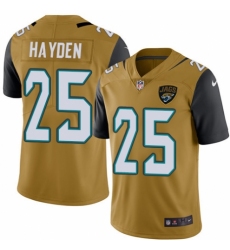 Youth Nike Jacksonville Jaguars #25 D.J. Hayden Limited Gold Rush Vapor Untouchable NFL Jersey