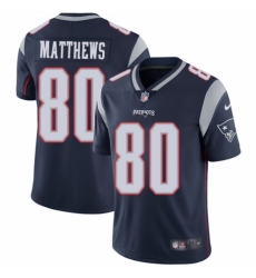 Men's Nike New England Patriots #80 Jordan Matthews Navy Blue Team Color Vapor Untouchable Limited Player NFL Jersey