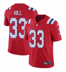 Youth Nike New England Patriots #33 Jeremy Hill Red Alternate Vapor Untouchable Limited Player NFL Jersey