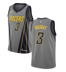 Youth Nike Indiana Pacers #3 Aaron Holiday Swingman Gray NBA Jersey - City Edition