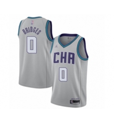 Women's Jordan Charlotte Hornets #0 Miles Bridges Swingman Gray Basketball Jersey - 2019  20 City Edition
