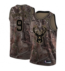 Youth Nike Milwaukee Bucks #9 Donte DiVincenzo Swingman Camo Realtree Collection NBA Jersey
