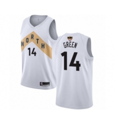 Men's Toronto Raptors #14 Danny Green Swingman White 2019 Basketball Finals Bound Jersey - City Edition