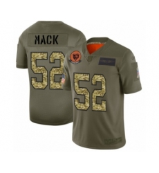 Men's Chicago Bears #52 Khalil Mack 2019 Olive Camo Salute to Service Limited Jersey