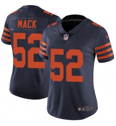 Women's Nike Chicago Bears #52 Khalil Mack Limited Navy Blue Rush Vapor Untouchable NFL Jersey