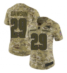 Women's Nike New England Patriots #29 Duke Dawson Limited Camo 2018 Salute to Service NFL Jersey