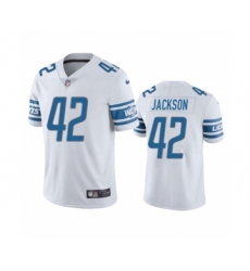 Men's Detroit Lions #42 Justin Jackson White Vapor Untouchable Limited Stitched Jersey