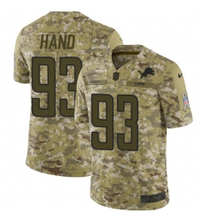Men's Nike Detroit Lions #93 Da'Shawn Hand Limited Camo 2018 Salute to Service NFL Jersey
