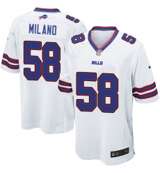 Men's Nike Buffalo Bills #58 Matt Milano Game White NFL Jersey