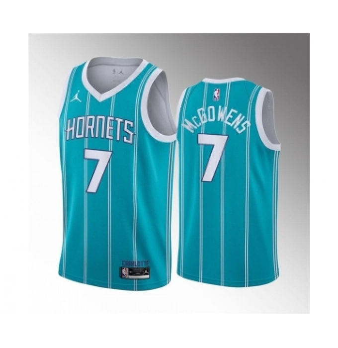 Men's Charlotte Hornets #7 Bryce McGowens 2022 Draft Stitched Basketball Jersey