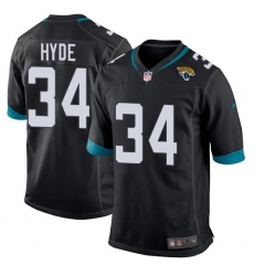 Men's Nike Jacksonville Jaguars #34 Carlos Hyde Game Black Team Color NFL Jersey