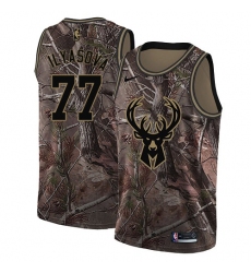 Women's Nike Milwaukee Bucks #77 Ersan Ilyasova Swingman Camo Realtree Collection NBA Jersey