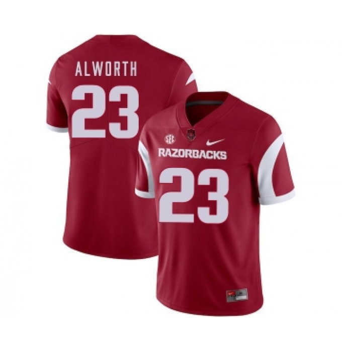 Arkansas Razorbacks 23 Lance Alworth Red College Football Jersey