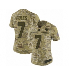 Women's Jacksonville Jaguars #7 Nick Foles Limited Camo 2018 Salute to Service Football Jersey