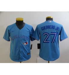 Youth Toronto Blue Jays #27 Vladimir Guerrero Jr. Replica Blue Alternate Baseball Jersey