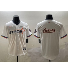 Men's Houston Astros Team Big Logo White 2025 City Connect Limited Stitched Baseball Jersey1