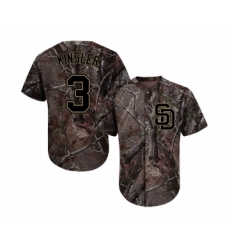 Men's San Diego Padres #3 Ian Kinsler Authentic Camo Realtree Collection Flex Base Baseball Jersey