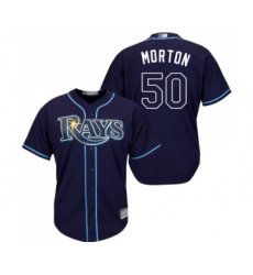 Youth Tampa Bay Rays #50 Charlie Morton Replica Navy Blue Alternate Cool Base Baseball Jersey