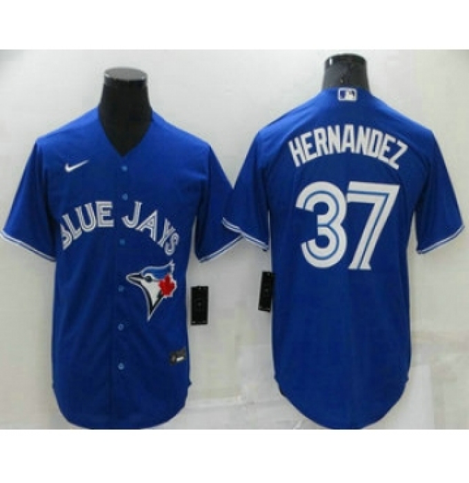 Men's Toronto Blue Jays #37 Teoscar Hernandez Blue Stitched MLB Cool Base Nike Jersey