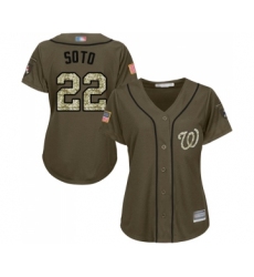 Women's Washington Nationals #22 Juan Soto Replica Grey Road Cool Base Baseball Jersey