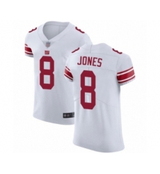 Men's New York Giants #8 Daniel Jones White Vapor Untouchable Elite Player Football Jersey