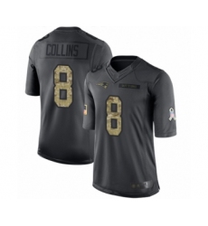 Youth New England Patriots #8 Jamie Collins Limited Black 2016 Salute to Service Football Jersey