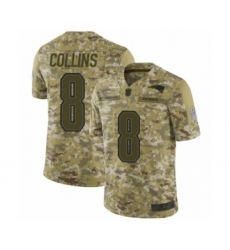 Youth New England Patriots #8 Jamie Collins Limited Camo 2018 Salute to Service Football Jersey