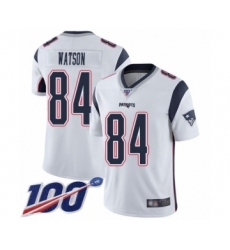 Men's New England Patriots #84 Benjamin Watson White Vapor Untouchable Limited Player 100th Season Football Jersey