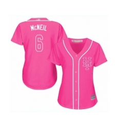 Women's New York Mets #6 Jeff McNeil Authentic Pink Fashion Cool Base Baseball Jersey